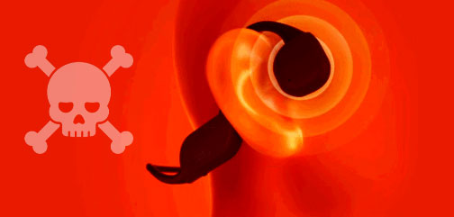 Bone conduction, danger? La conduction osseuse est-elle dangereuse. Tête de mort